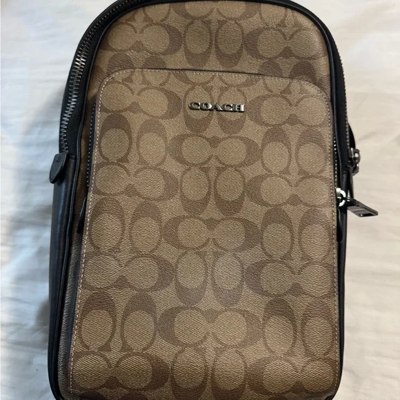 Coach Signature Brown and Black Men\'s Backpack Coach (C2934) Graham Large Men main image 4